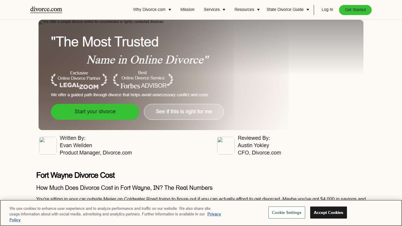 How Much Does Divorce Cost in Fort Wayne, IN? Real Prices & Breakdown (2026) Divorce.com