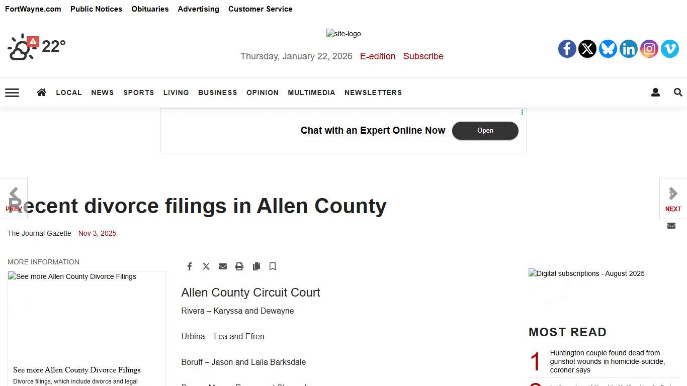 Divorce filings for Allen County, Indiana Divorce Filings journalgazette.net